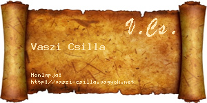 Vaszi Csilla névjegykártya
