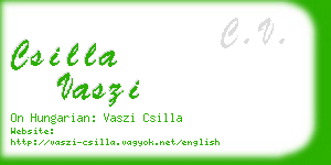 csilla vaszi business card